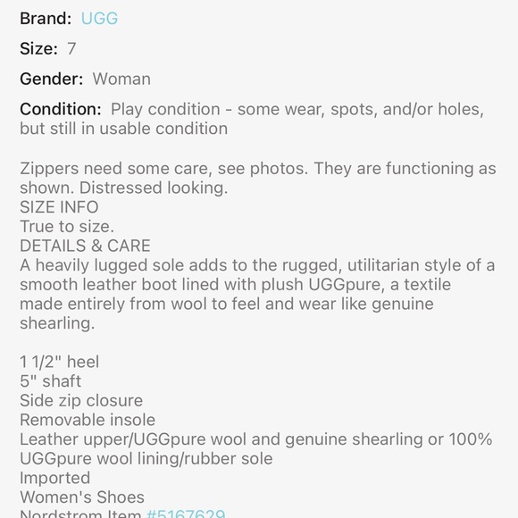 UGG Lavelle Boot Ankle Booties, Side Zippers, Leather and Sheepskin, Heel - Picture 10 of 10